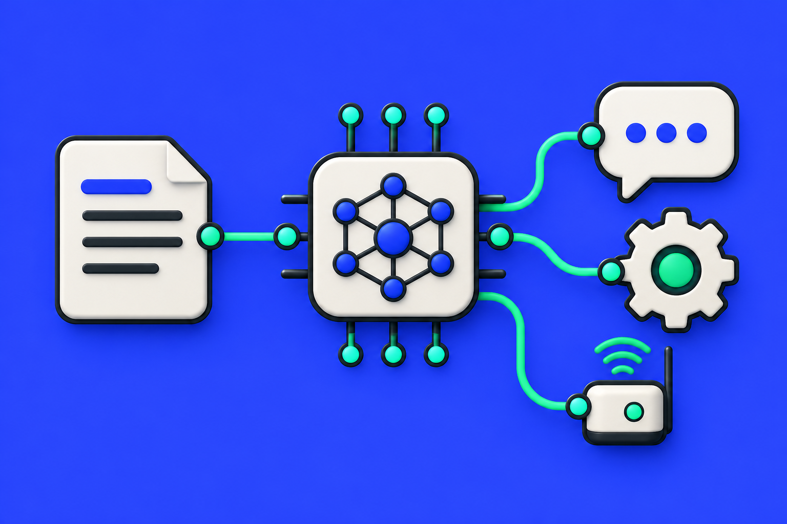 AI & Connected Technology in TekScaleUp blue and green