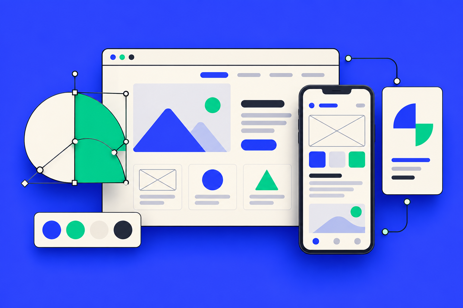 Design & Branding in TekScaleUp blue and green
